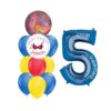 Super hero personalized balloon bundle and foil number of choice