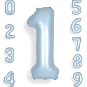 baby blue foil number 0-9
