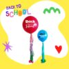 back to school balloons in size 24 inches and 18 inches with custom text application