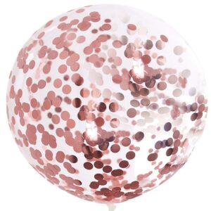 Confetti balloon in rose gold