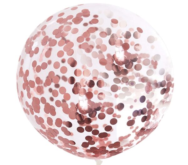 Confetti balloon in rose gold