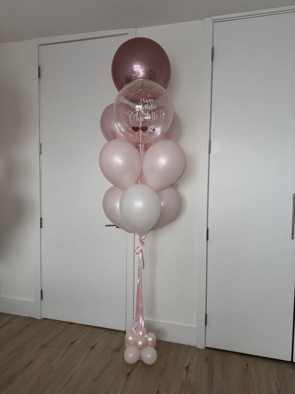 10 piece balloon bouquet in pink