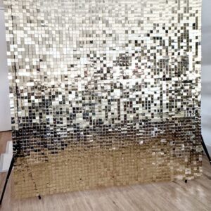 white gold shimmer wall