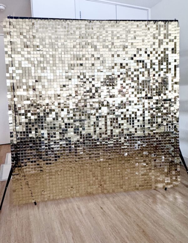 white gold shimmer wall