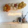 Happy birthday hanging neon sign
