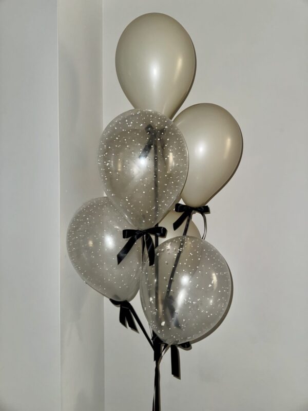 black and Ivory balloons