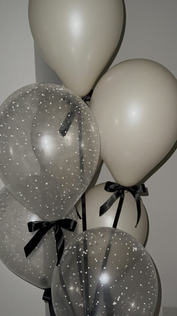 clear polka dots balloons