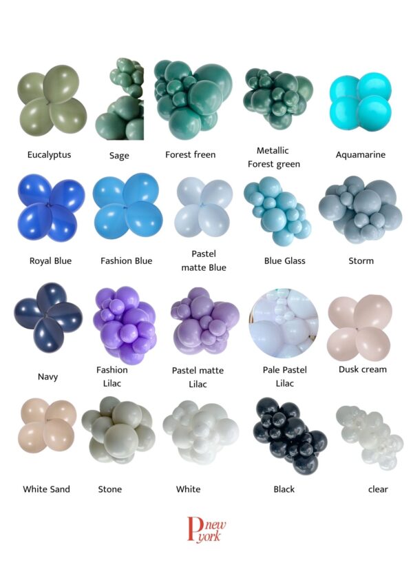 Balloon garland colors by pastelly balloons