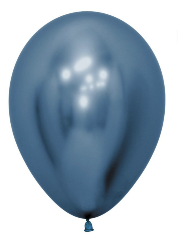 chrome blue 11" balloon