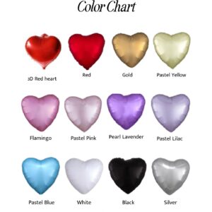 Heart shaped mylar balloons