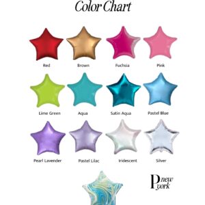 Star mylar balloon color chart