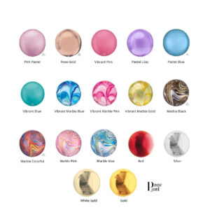Color chart for orbs balloons