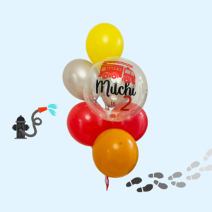 Firefighter birthday balloons