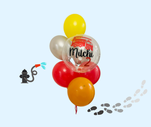 Firefighter birthday balloons