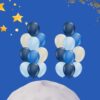 blue balloon bundles in space theme