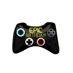 Supershape game controller birthday balloon