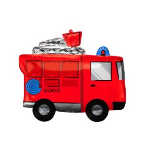 red fire truck balloon