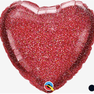 Glitter Red Heart 18"