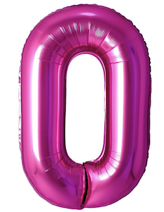 Hot Pink- 34" Number Balloons