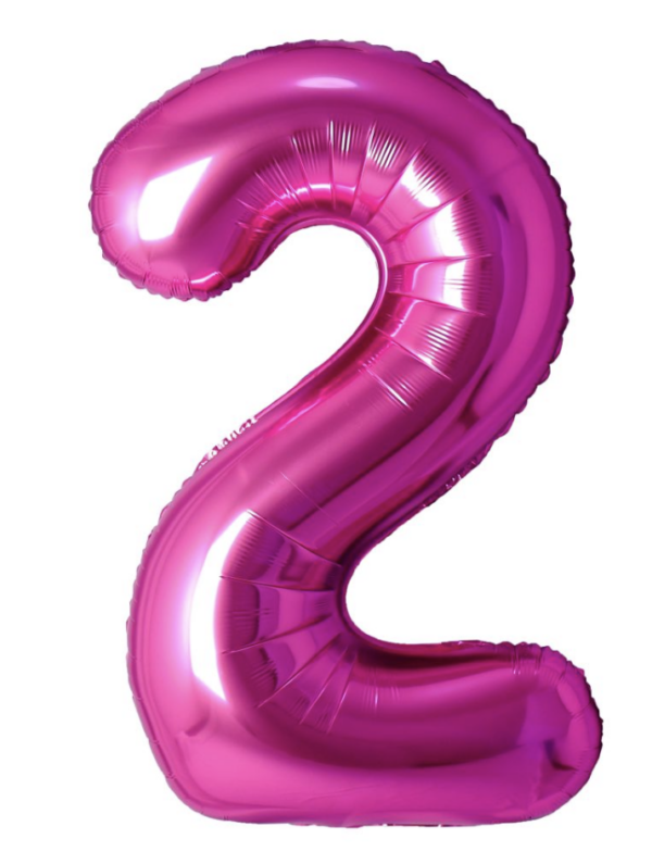 34" Number Balloons - Hot Pink