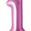 Pink number balloons