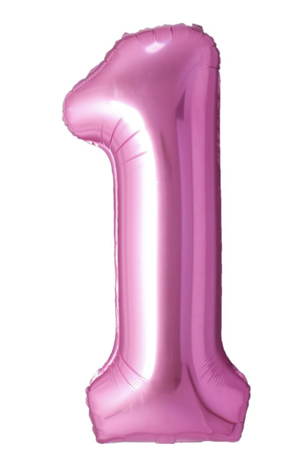Pink number balloons