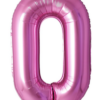 pink number balloons
