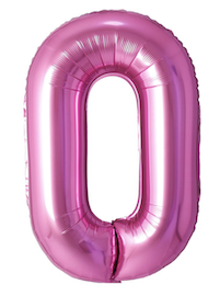 pink number balloons