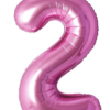 Pink number balloons