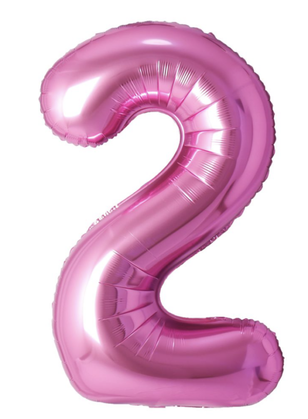 Pink number balloons