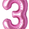 Pink number balloons