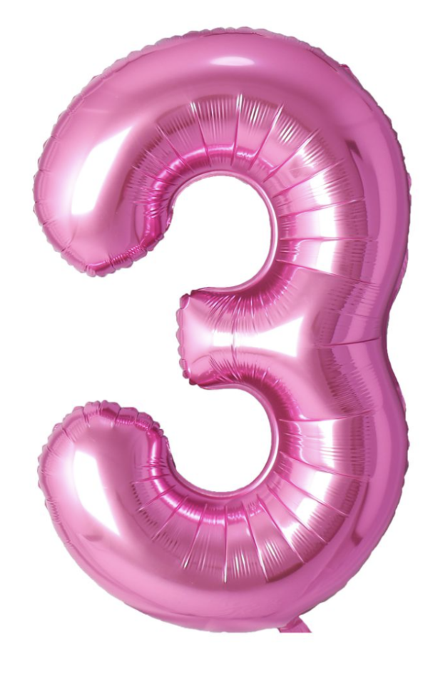 Pink number balloons