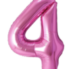 Pink number balloons