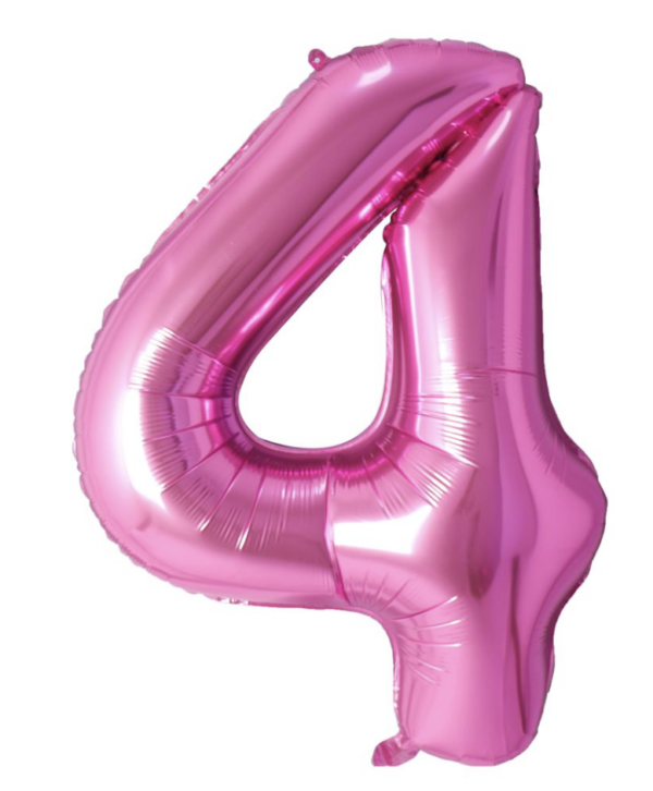 Pink number balloons