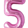 Pink number balloons