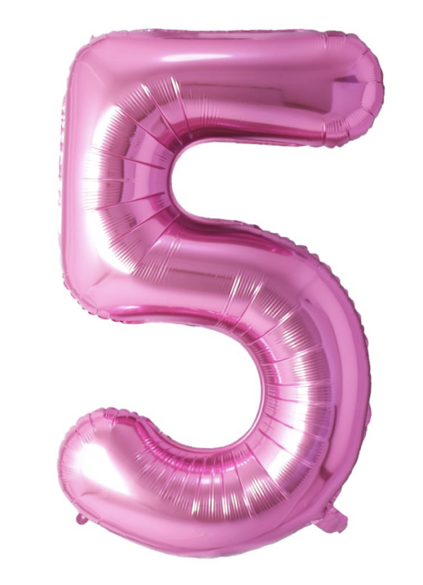 Pink number balloons