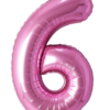 Pink number balloons