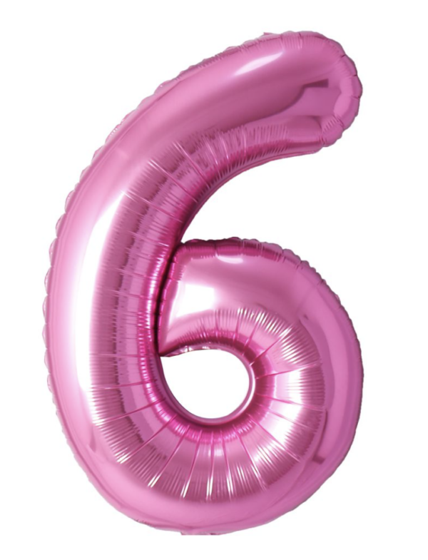 Pink number balloons