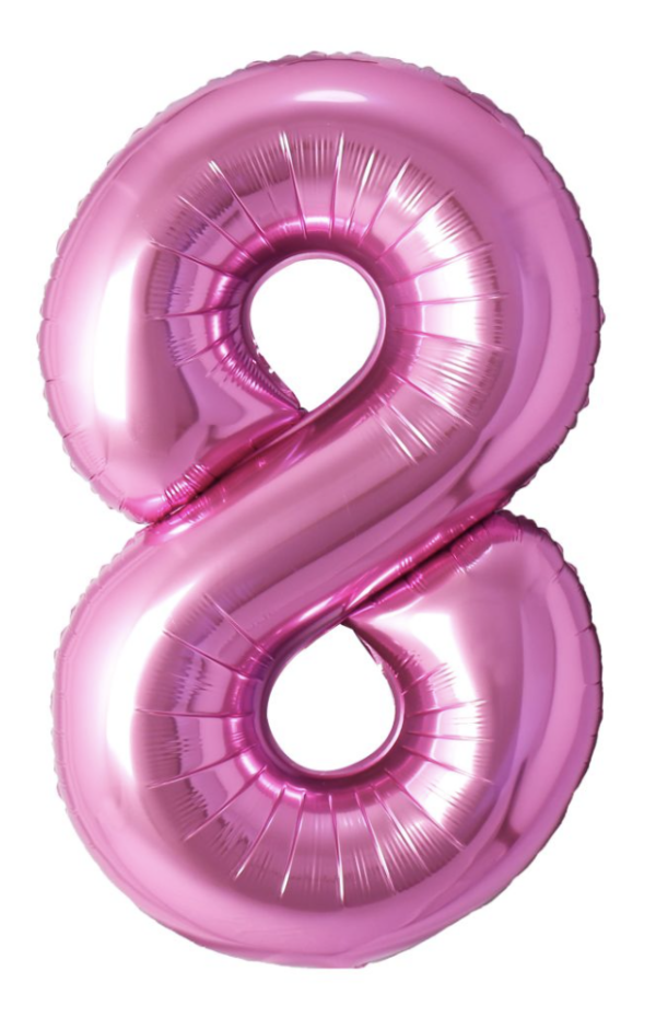 Pink Number balloon