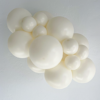 white latex balloon clusters