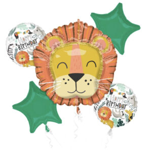 five piece Get Wild Birthday Balloons