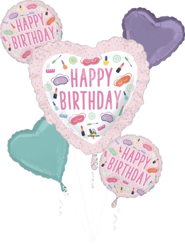 happy birthday spa balloon bundle