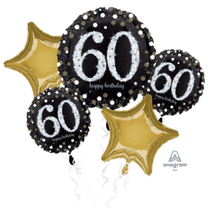 60th birthday balloon bouquet