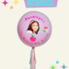 Back to school pastelly balloons in lilac for girls