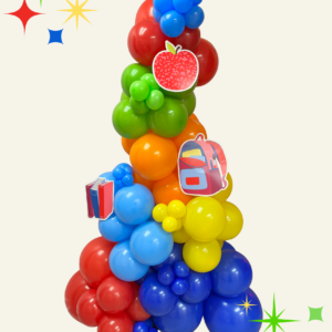back 2 school primary colors balloon garland