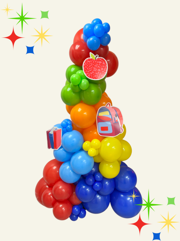back 2 school primary colors balloon garland