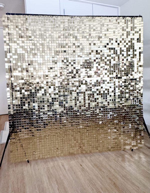 Champagne gold shimmer wall