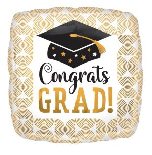 Congrats grad swuare balloon