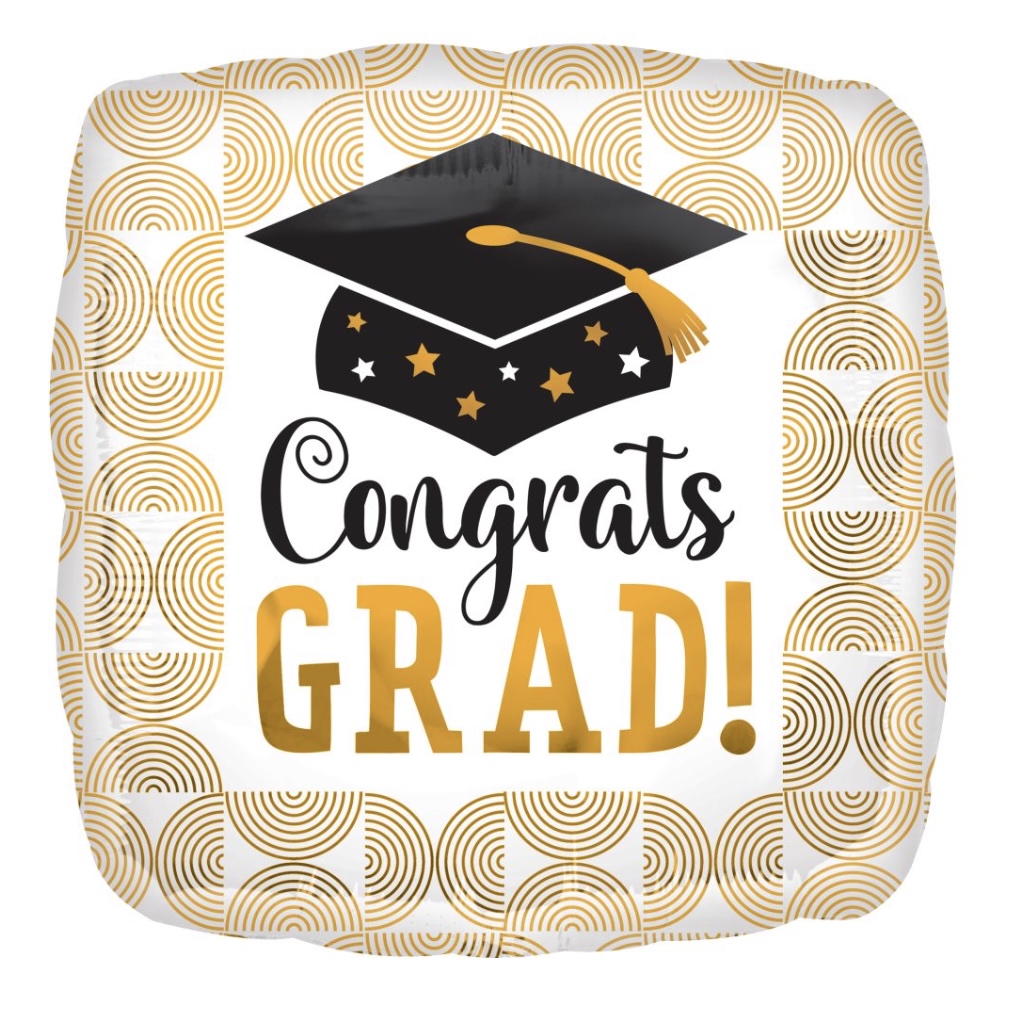 Congrats grad swuare balloon