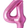 Four foil number balloon
